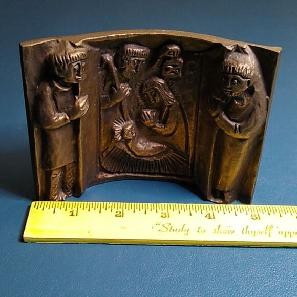 Antique Style Silver Religious Art Panel Brass or Bronze possible Weinert - Picture 3 of 7